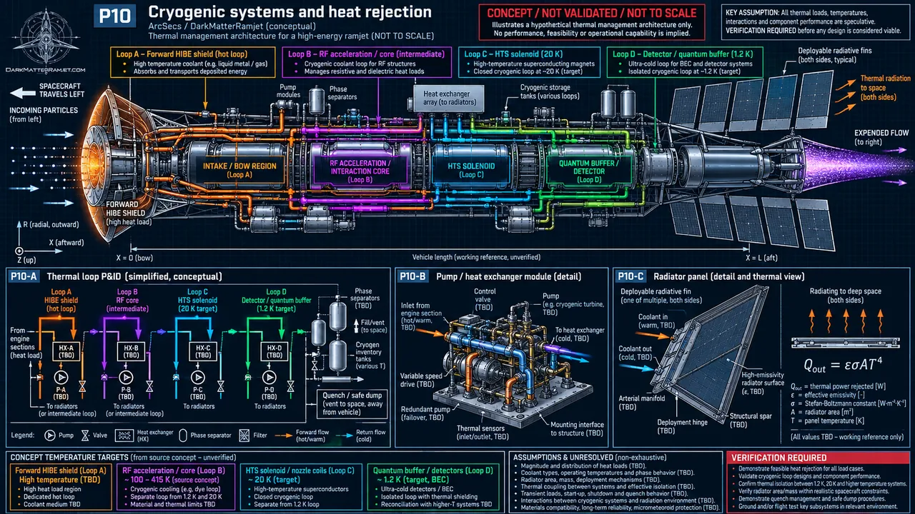 User-supplied engineering concept blueprint: Cryogenic systems and heat rejection