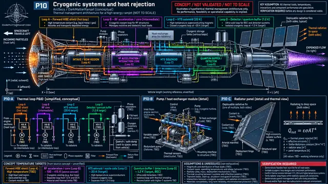 User-supplied engineering concept blueprint: Cryogenic systems and heat rejection
